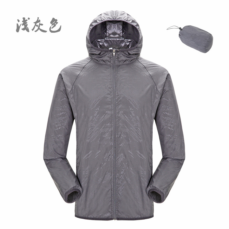 Picture of Factory wholesale outdoor skin windbreaker men's sunscreen clothing women's logo thin coat waterproof printing group building clothing