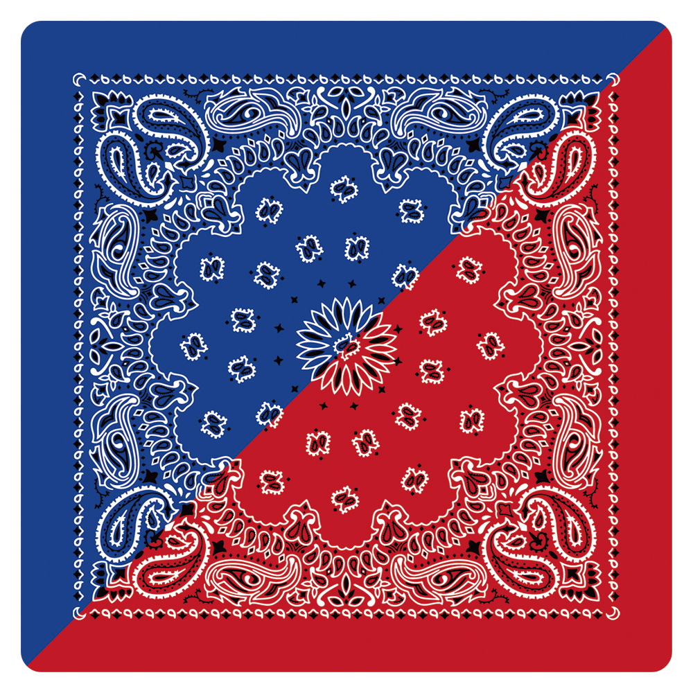 Picture of Amazon Hip Hop Contrast Color Double Cashew Flower Outdoor Headscarf Paisley Cotton Street Dance Joker Square Wholesale
