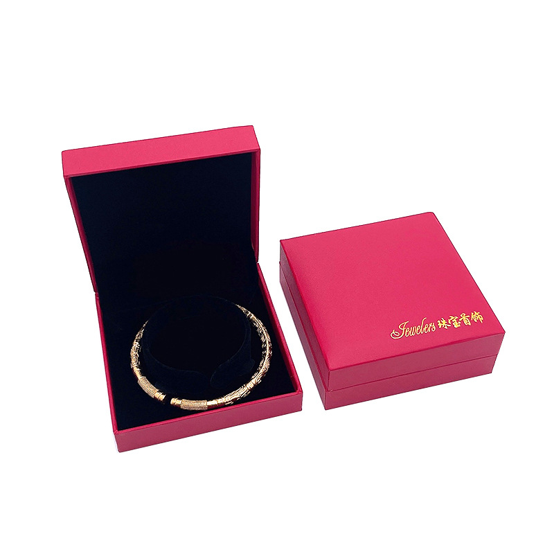 Bracelet Box Fine Grain Glow Plastic Box Jewelry Box Bracelet Box Leather Paper Jewelry Jade Gold Handstring Box Necklace Box