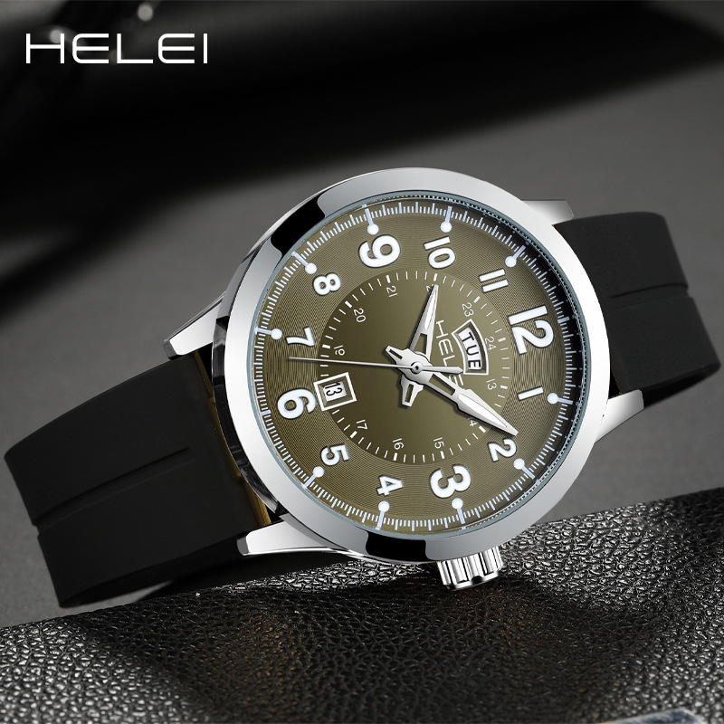 Picture of AliExpress HELEI original brand outdoor sports men's quartz watch waterproof wrist watch luminous a generation of hair