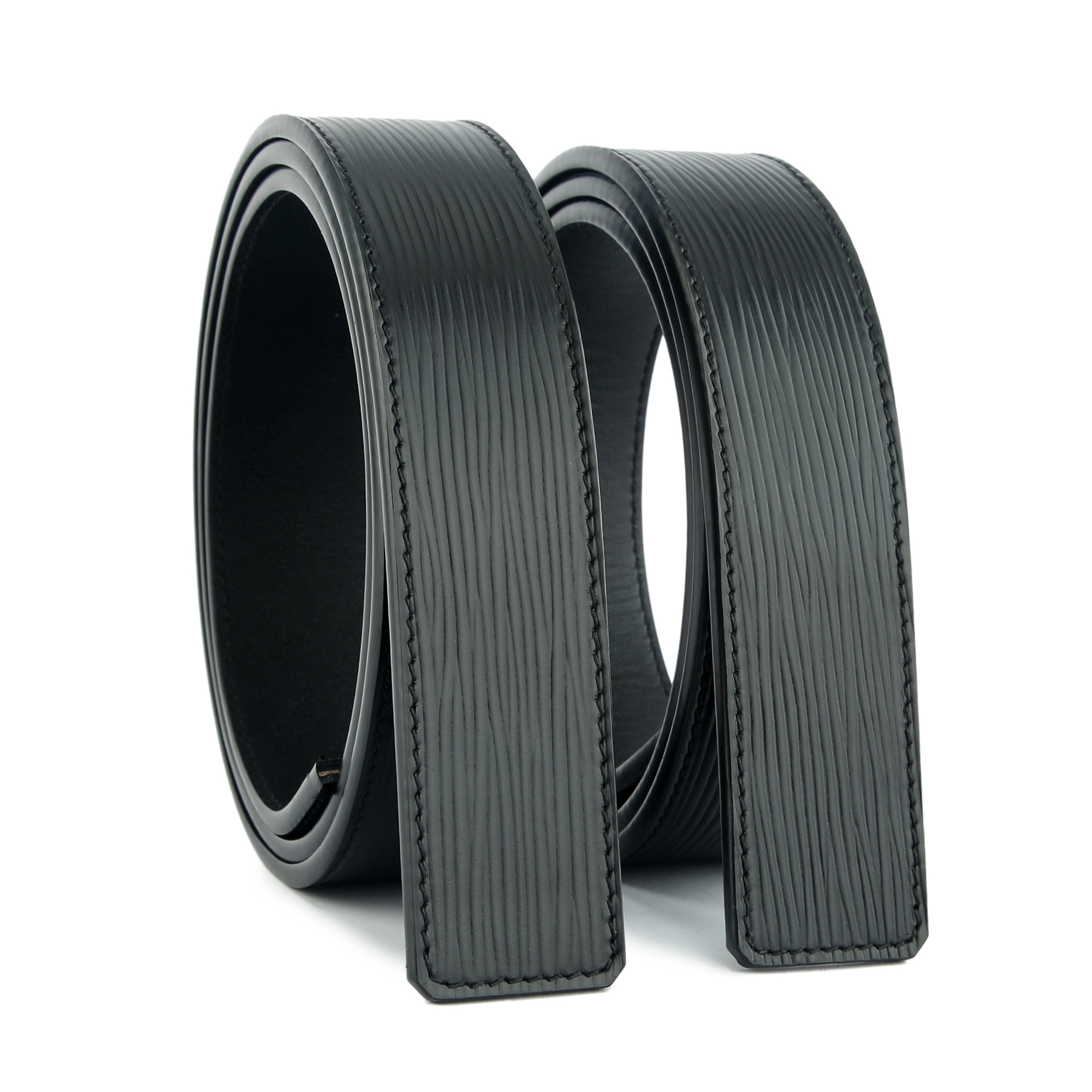 Double-Sided Top Layer Cowhide 3.5 Wide Men's Business Genuine Leather Automatic Buckle Buckle-Free Versatile Casual Belt Strip