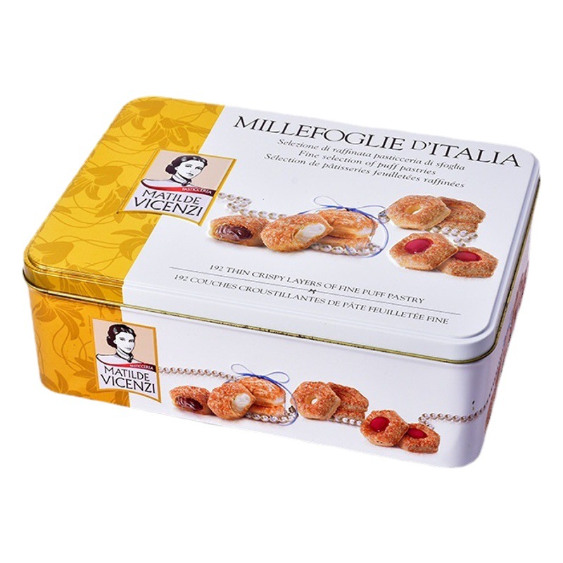 Cookie Tin Box New Year's Gift Cookie Tin Box Pastry Tinplate Box Packaging Seal