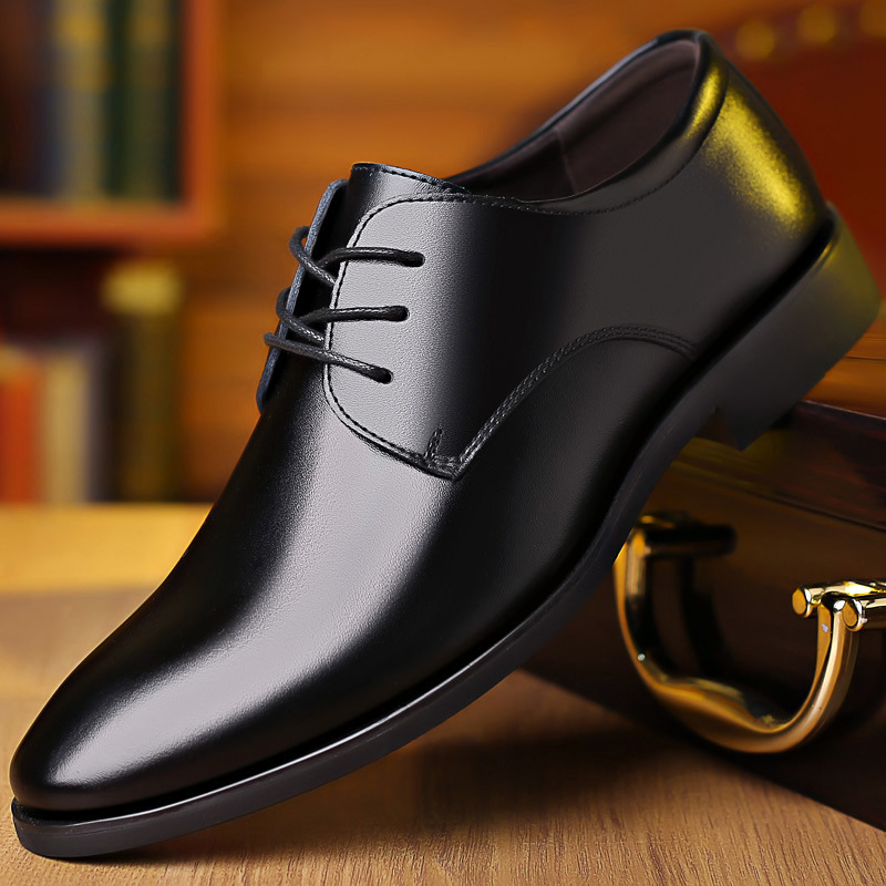 Picture of A generation of spring and autumn plus size shoes men's youth formal business casual shoes increased wedding shoes work shoes soft sole