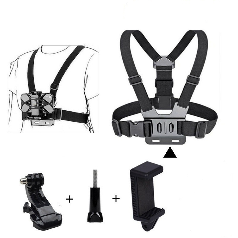 Picture of Sports camera chest strap mobile phone chest first person vision shooting headband bracket electric motorcycle riding chest strap