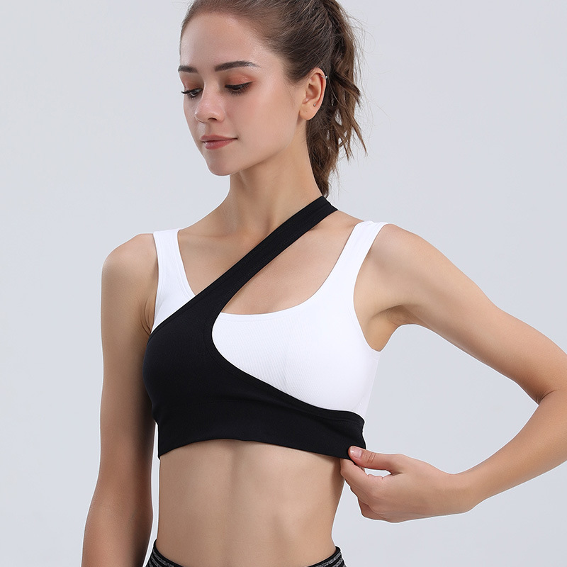 Picture of Cross-border Seamless Personalized Contrast Color High Elastic Yoga Underwear Beautiful Back Sports Vest Running Fitness Shockproof Bra for Women