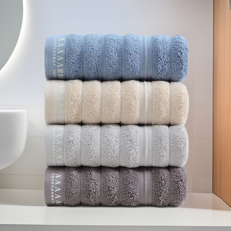 Jialiya W3191 Xinjiang Cotton Towel Pure Cotton 5A Antibacterial Thickened Wave Pattern Household Face Towel Absorbent Men's Face Towel