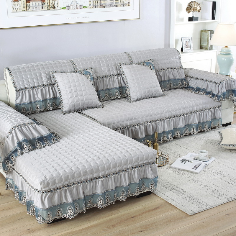 Picture of Solid color sofa cushion fabric Four Seasons European non-slip cushion leather sofa cover all-inclusive cover towel factory wholesale