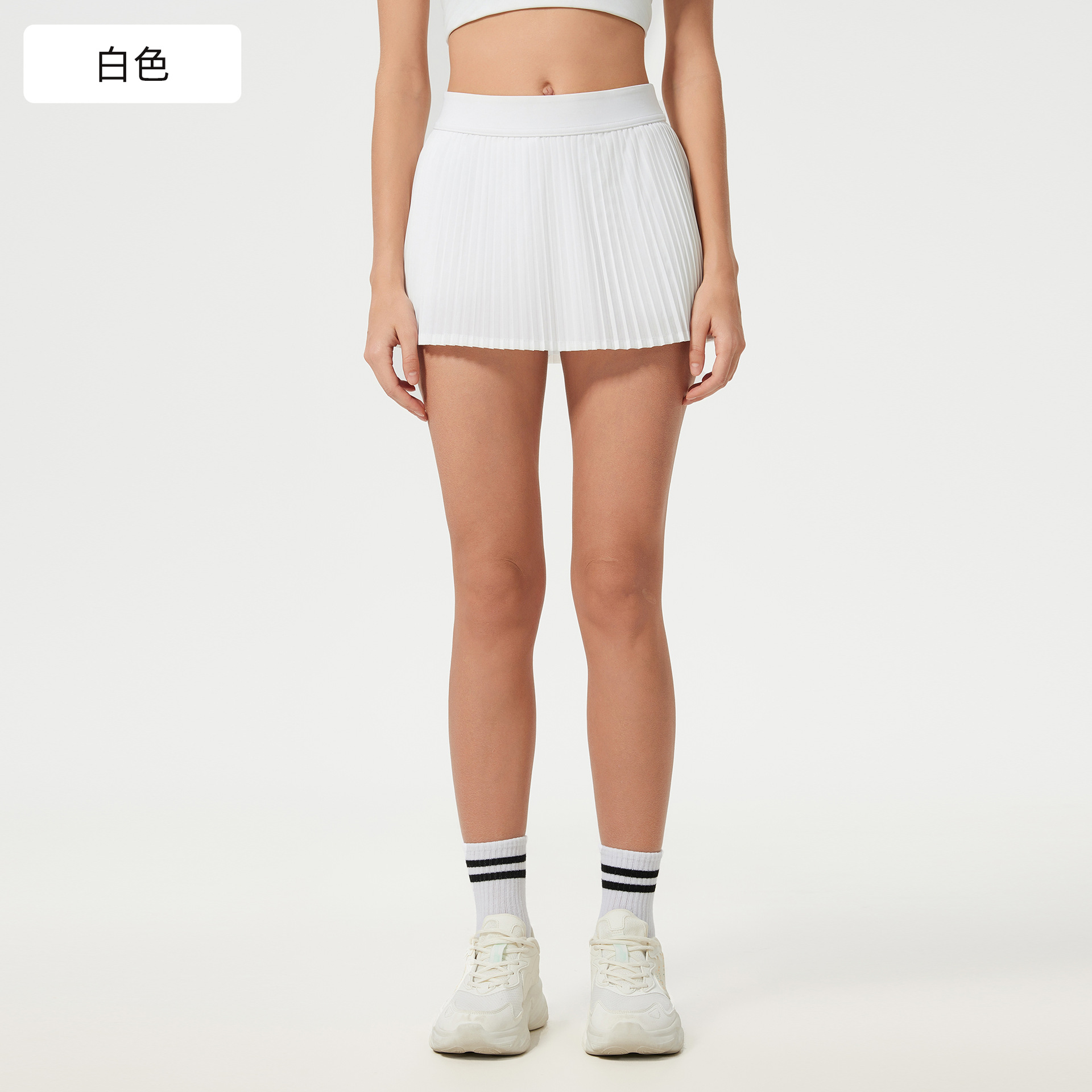 Picture of Ice Breathable Outdoor Sports Skirt Women's Belt Lining Anti-running Tennis Skirt Yoga Fitness Skirt D25008