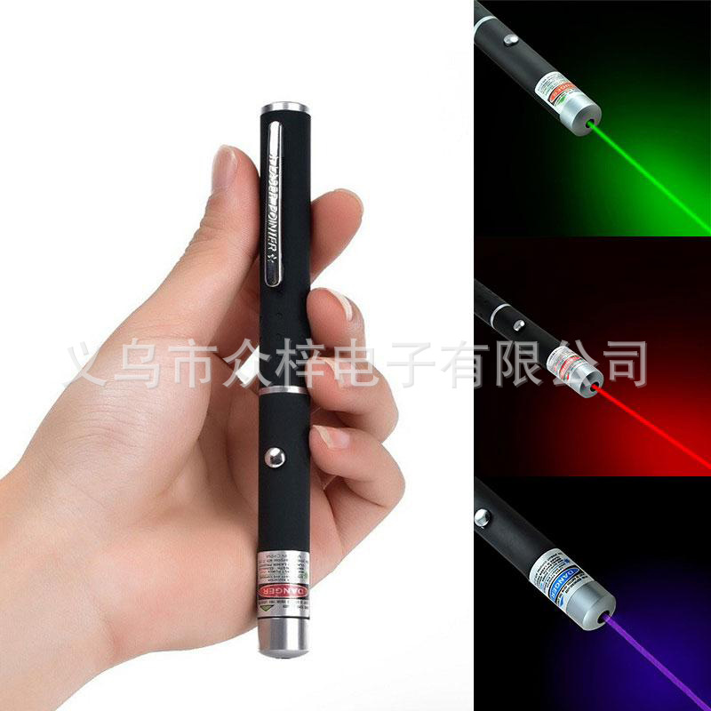 A large number of spot cross-border 5MW Red Light Green Light blue single point sand table pointer instructions to tease cats and dogs