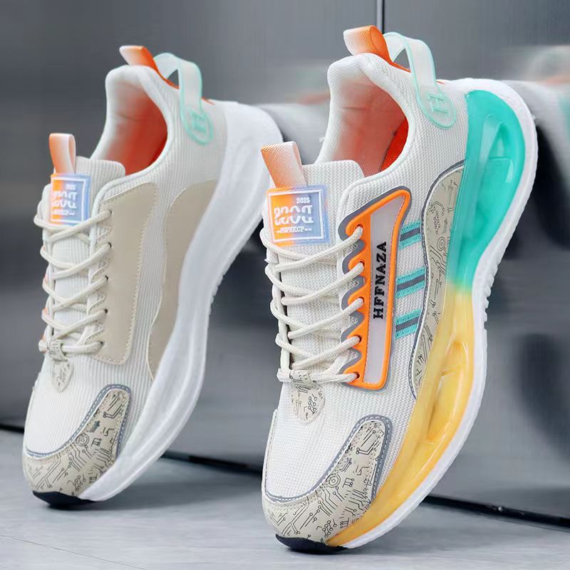Youth Men's shoes mesh sneaker popcorn fashion shoes spring and summer breathable casual shoes running shoes cross-border delivery