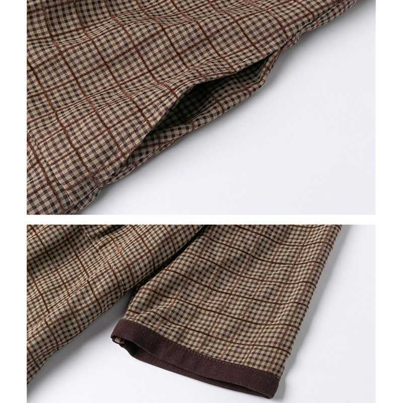 Picture of POLO Collar dress Women's 2023 Spring and Summer New Socialite Light Luxury Plaid Mid-length Loose plus size Belly Covering Dress