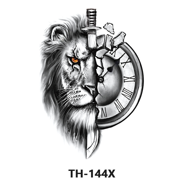 Picture of Cross-Border Manufacturer Wholesale Cartoon Color Tattoo Stickers Unicorn Black and White Animal Tiger Waterproof and Sweatproof Tattoo Stickers