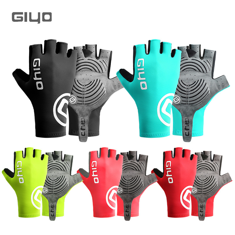 Giyo Wind-Breaking Bicycle Short-Finger Gloves Non-Slip Breathable Road Mountain Half-Finger Cycling Gloves for Men and Women Summer Season