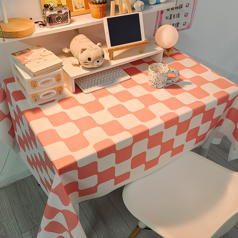 Picture of Checkerboard Tablecloth Ins Style Popular Photo Student Desk Dormitory Decoration Coffee Table Dustproof Picnic Stall Cloth