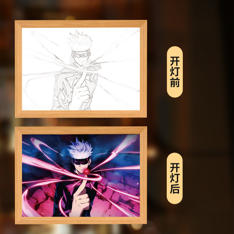 Picture of Spell Return Gojo Satoru Xia Youjie Light Painting Animation Two-Dimensional Bone Worker Creative Night Light Setup