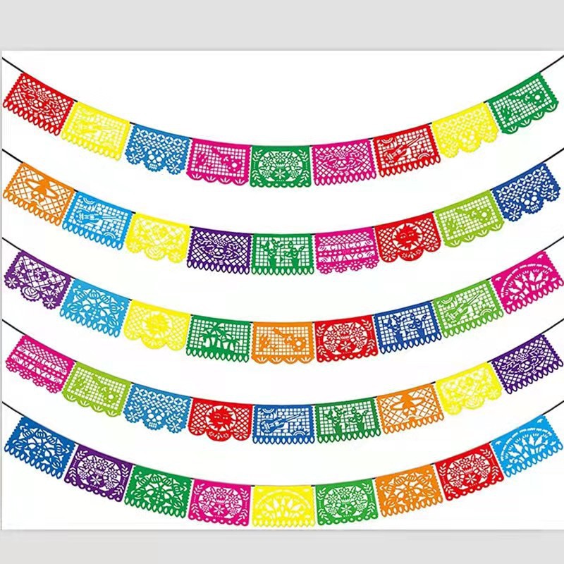 Mexico flag felt cloth Carnival Flower 20*30 dead day non-woven banner party flags