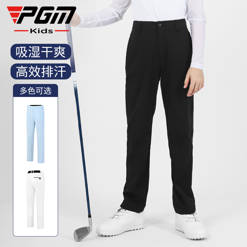 Picture of PGM Children's Golf Clothing Boys Summer Breathable Trousers Elastic Belt Teenager Sports Pants