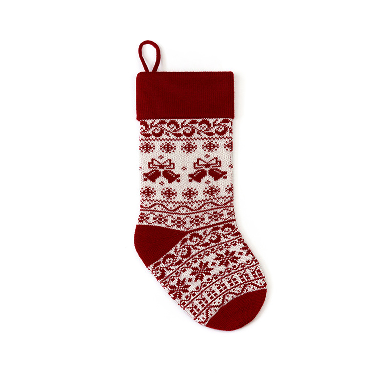 Picture of Amazon Cross-border New European and American Jacquard Wool Gift Bag Christmas Decoration Christmas Gift Bag Knitted Christmas Stocking