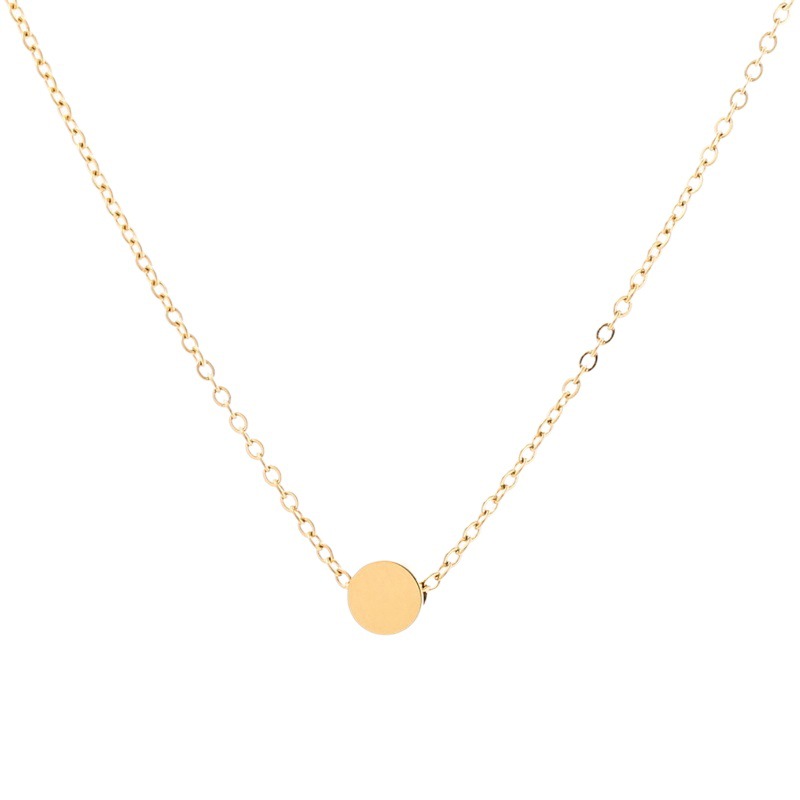 New Niche Design Sense Small Bean Necklace Cold Style Simple Women's Summer Clavicle Chain Necklace Chain Non-fading Sweater Chain