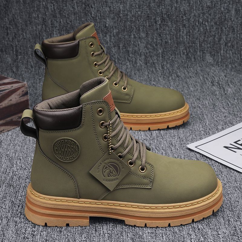 Picture of Rhubarb boots autumn and winter 2024 men's plus size martin boots tooling waterproof non-slip hiking shoes construction site labor protection shoes