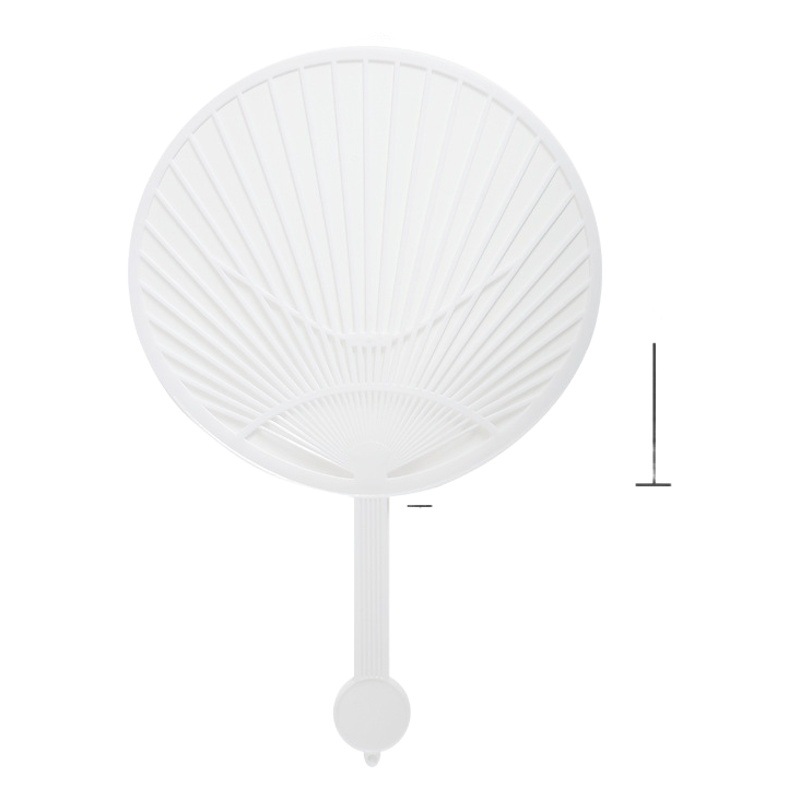 Picture of Advertising fan bone Group fan handle plastic PP plastic fan round banana fan flower fan handle advertising fan
