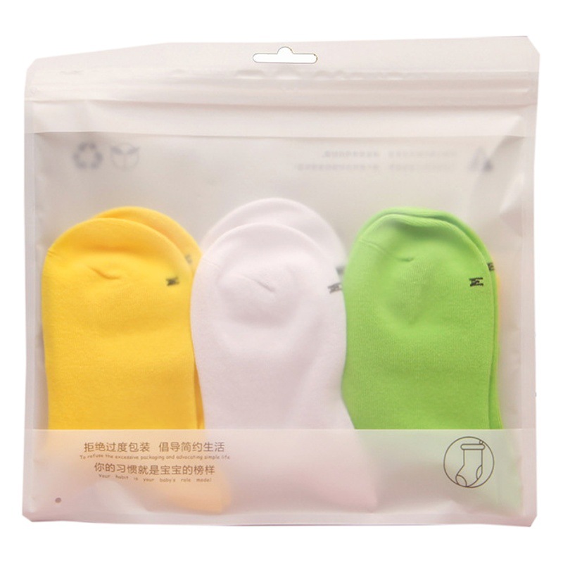 Children's socks packaging bag dance socks pantyhose self-sealing strip baby cotton socks baby boat Socks transparent bag in stock