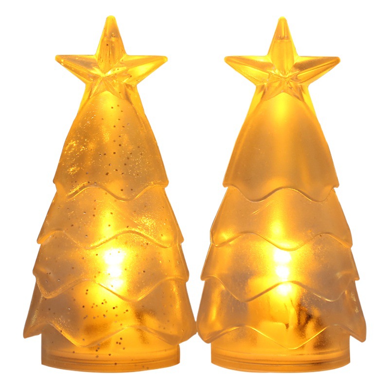 Christmas decoration Christmas tree night light desktop ornaments atmosphere layout lights cross-border new electronic candle lights