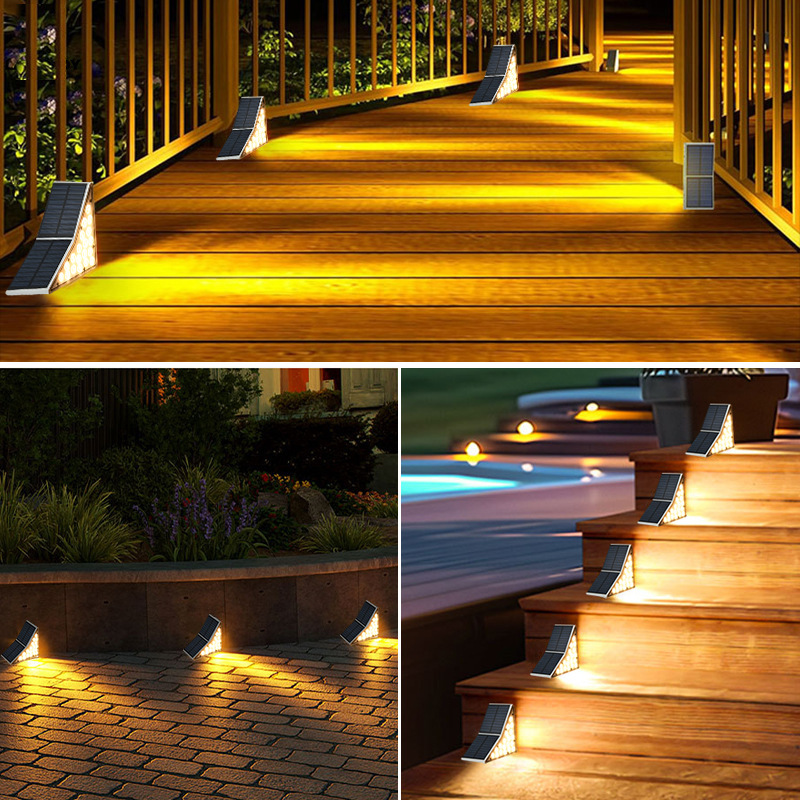Picture of 25 Years New Solar Stair Step Light Outdoor Trail Light Outdoor Courtyard Foot Lighting Induction Step Light