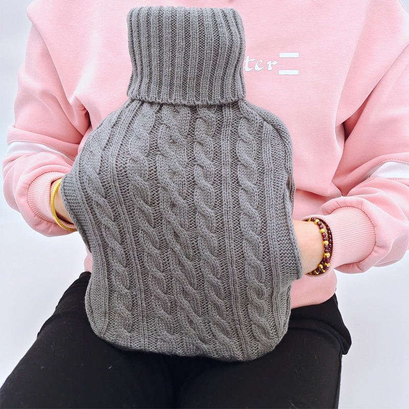 Picture of Wholesale British neck protection filling water bag warm cervical rubber U-shaped warm water bag removable cloth cover hot water bag spot