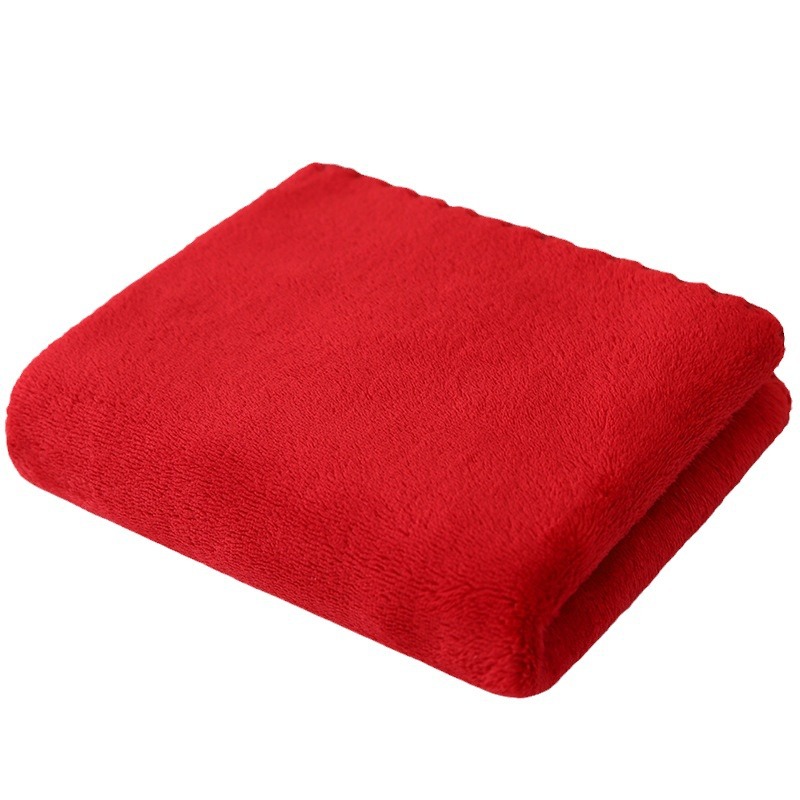 Picture of Coral Thick Cashmere Hand Gift Towel Square Absorbent Wash Face Long Velvet Cotton Face Towel Wedding Gift Wholesale