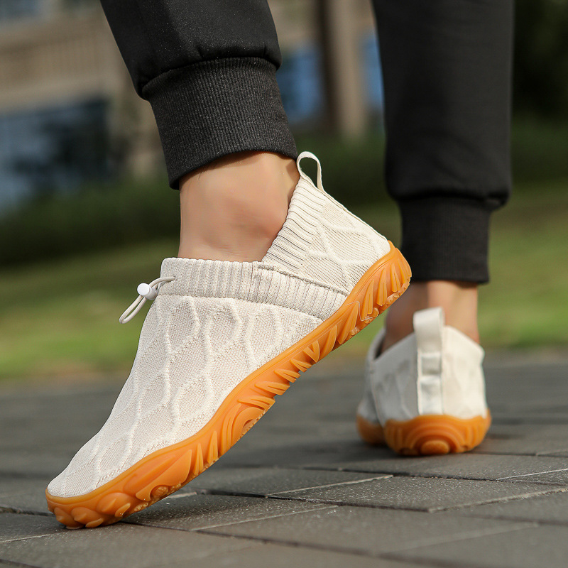 Thickened Foreign Trade Men's Shoes Soft Sole Casual Table Tennis Non-slip Wear-resistant Big Finger Shoes Fitness Yoga Soft Face Wide Finger Shoes
