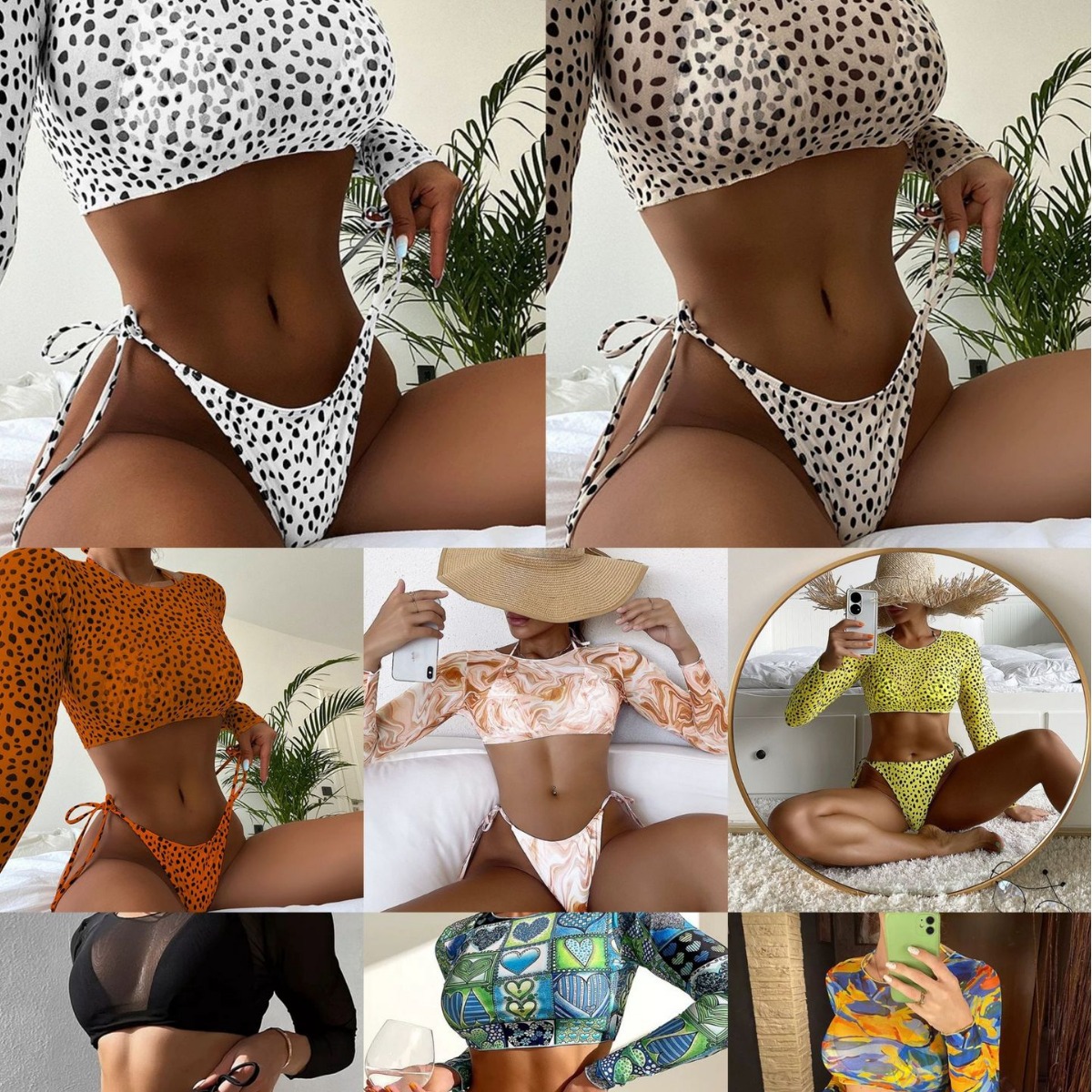 2023 new European and American three-piece Bikini swimsuit manufacturers wholesale spot Bikini