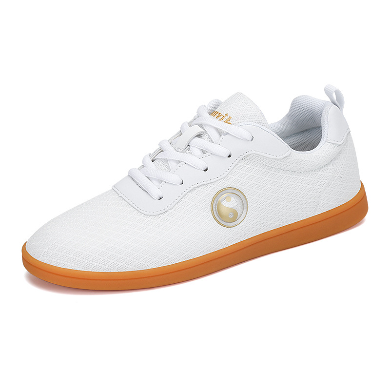 Taiji Shoes Women's Spring and Summer Men's Thickened Beef Sole Mesh Breathable Taijiquan Martial Arts Kung Fu Sports Shoes