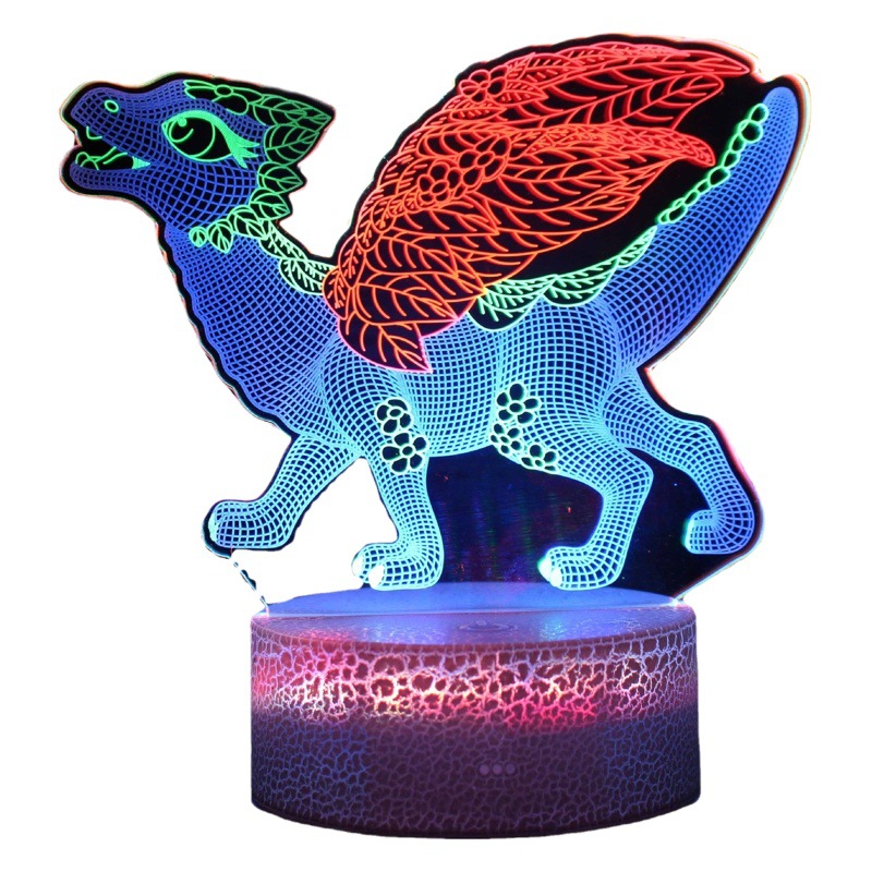 Cross-border dedicated 3D night light animal sports colorful dynamic touch creative gift lamp bedside lamp led table lamp