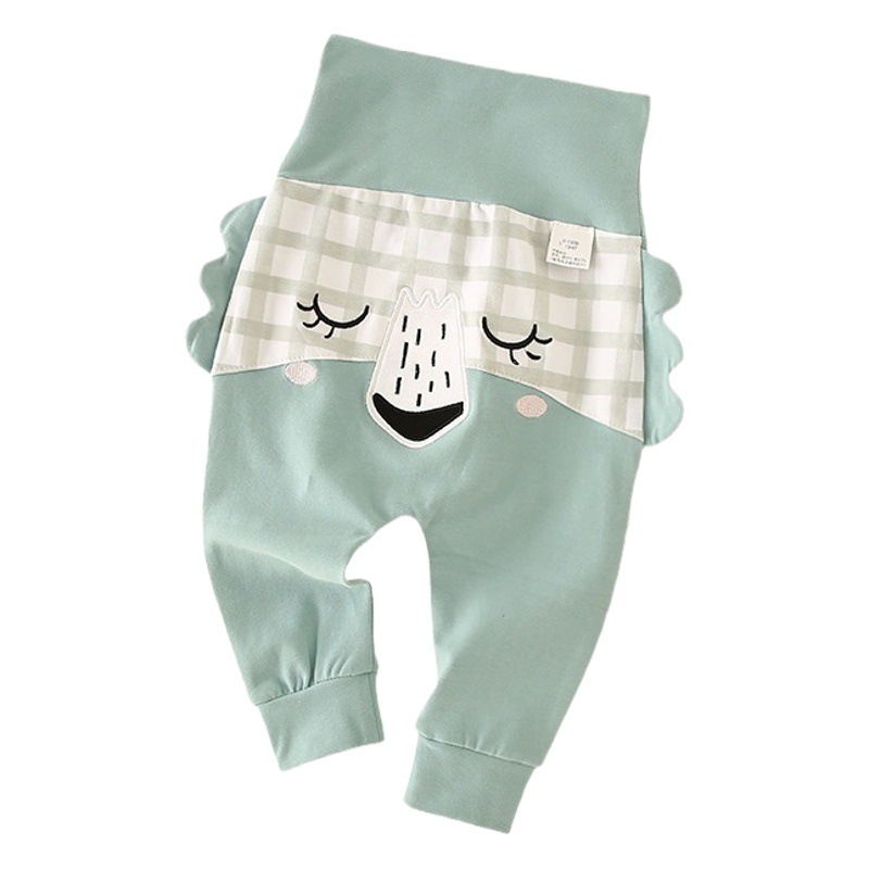 Children's High-Waisted Pp Pants 2025 Autumn New Korean Style for 0-3 Year Old Boys and Girls, Baby Tummy-Protecting Long Pants, Girls' Pants