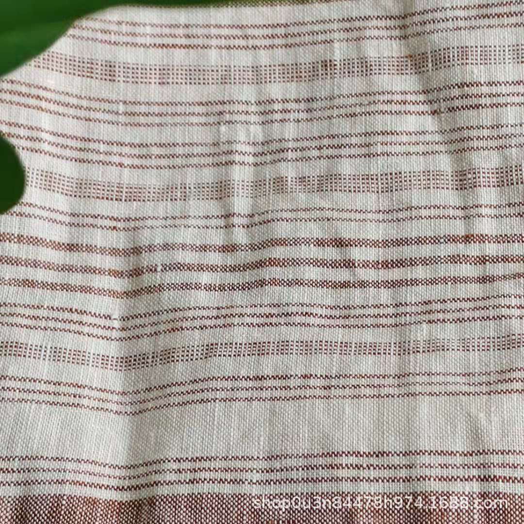 Picture of Pure Linen 280CM Horizontal Stripesd Enzyme Washing Fabric French Linen Curtain Fabric Linen Quilted Quilt Cover Cloth