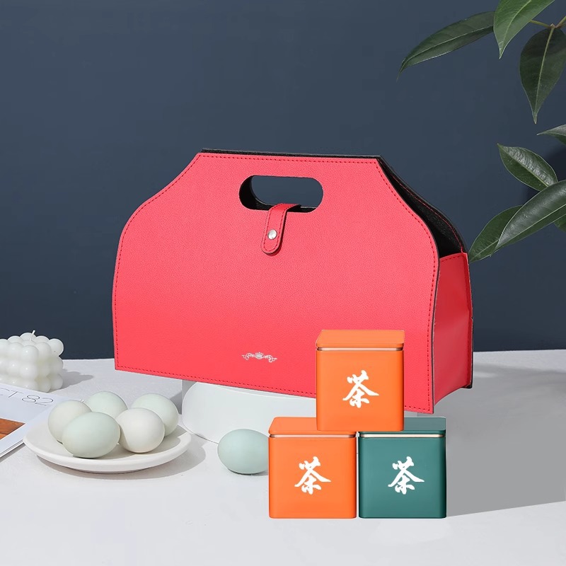 Jiutian in stock Tea Gift Box Packaging Gift Box High-end Empty Box Wine Double 2 Bottles Handbag Wine Box List