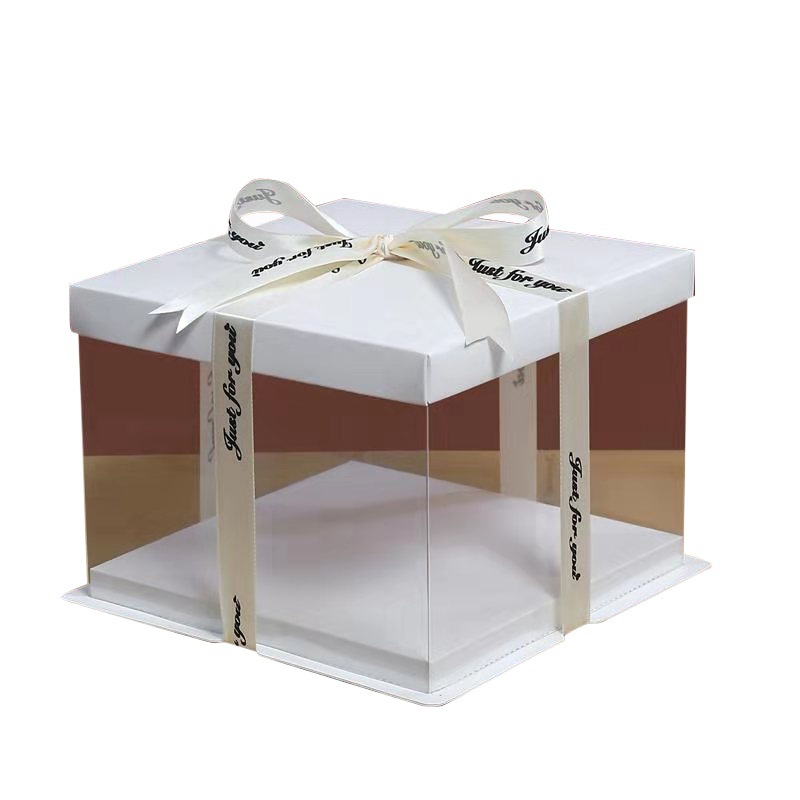 Birthday Cake Box 6-inch 8-inch 10-inch 12-inch transparent cake box single-layer double-layer heightened four-layer five-layer