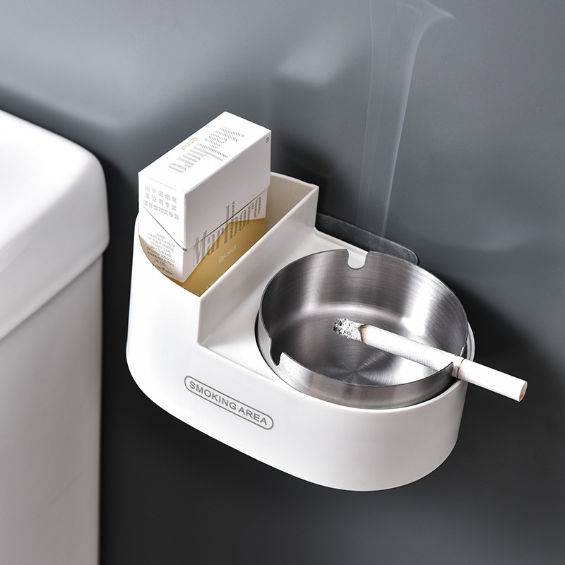Picture of Pin Tu Ashtray Household Toilet Bathroom Collection Creative Trend Stainless Steel Hole-free Wall Ashtray