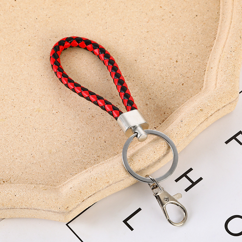 Picture of Carefully Selected Cross-Border Leather Rope Keychain Pendant Car Keychain Pendant Metal Accessories Jewelry Small Gifts Wholesale
