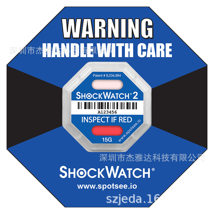Picture of Original Genuine Anti-Shock Label Shockwatch2 Shock-Proof Display Label Blue 15g Shock-Proof Label