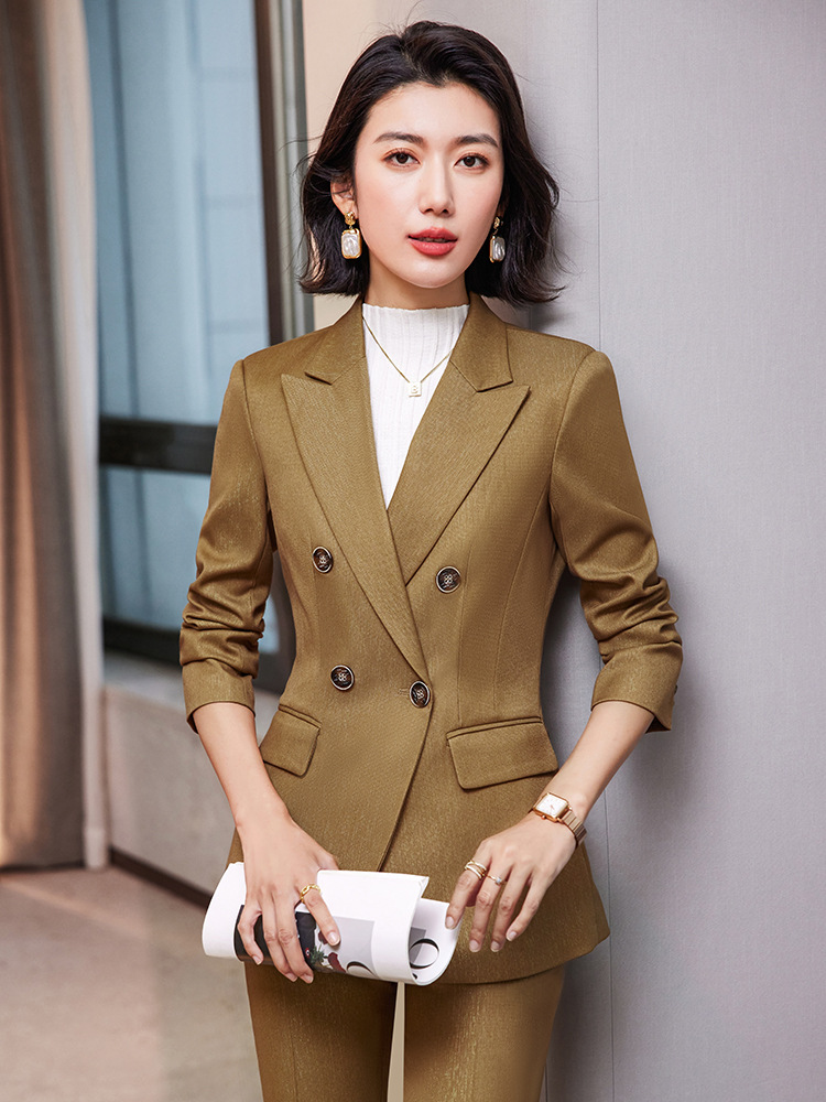 Picture of High-end professional suit suit female autumn and winter temperament goddess fan workplace interview formal wear Manager sales department work clothes