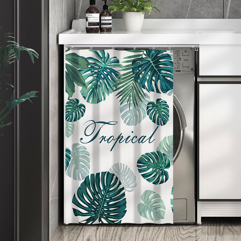 Picture of Balcony drum washing machine sun protection waterproof covering curtain drying cabinet full shading slide cover cloth dustproof heat insulation cover cloth