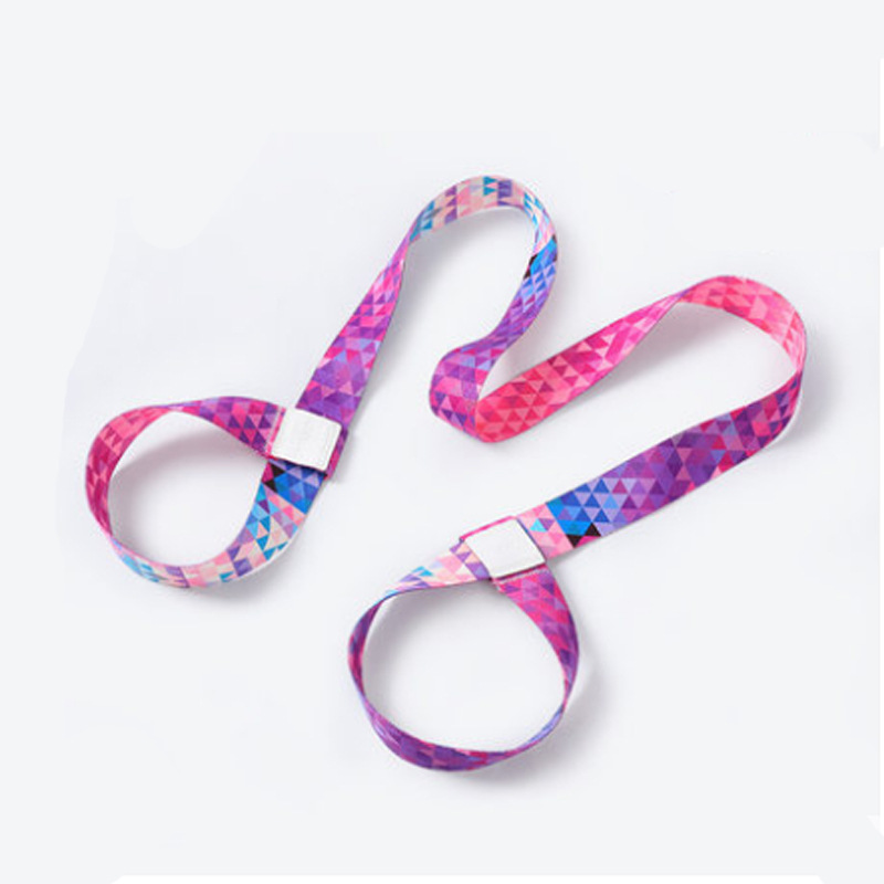 Picture of Factory Wholesale Digital Printing Yoga Mat Straps Nylon Colorful Binding Straps Storage Straps Binding Rope Yoga Stretch Straps