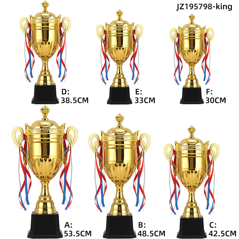 Picture of Universal metal crown trophy Sports Basketball football crown trophy binaural Gold Cup with lid logo can be added