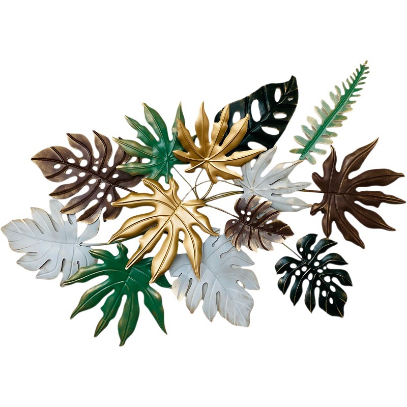 wrought iron wall hanging lotus lotus leaf decoration wall hotel lobby feather plant
