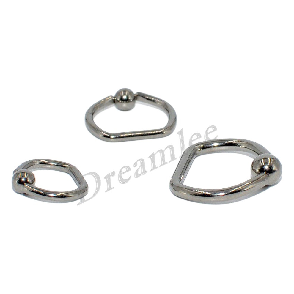 Luyue G23 Pure Titanium D-Shaped Nose Ring Bcr Ring Clip Ball Earrings Nipple Ring Lip Nail Pa Ring Cross-Border Piercing Jewelry