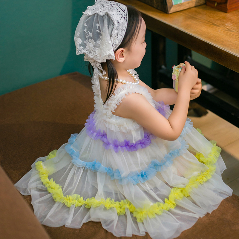 Picture of Girls' Tutu Skirt Princess Dress Yiwu Lingfeng Autumn New Spaghetti Strap Dress Baby Girl Formal Dress Girls' Dress