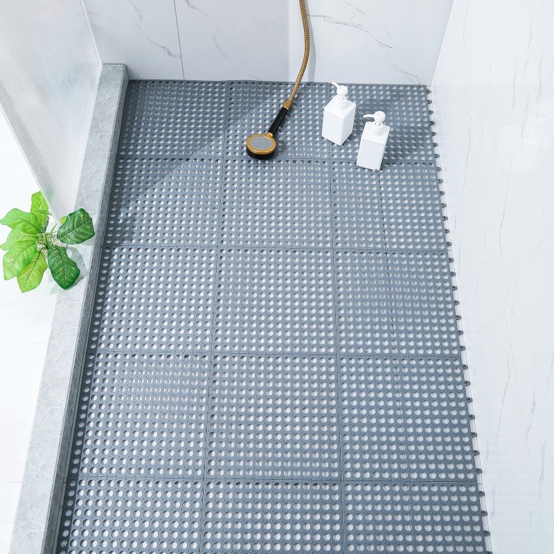 Picture of Bathroom Non-slip Floor Mat Bathroom Shower Room Foot Mat Hotel Toilet Hollow Splicing Mat Swimming Pool Drainage Mat