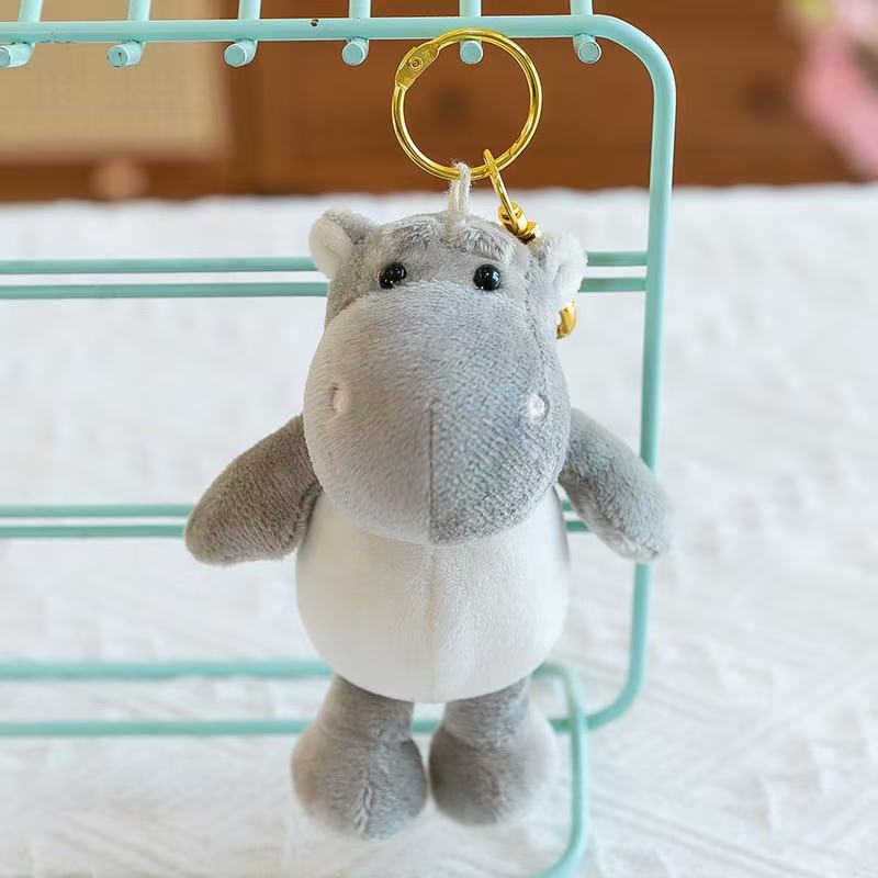 Picture of Lion Pendant Animal Keychain Tiger Zebra Raccoon Turtle Dog Wolf Dog Backpack Bag Pendant Doll
